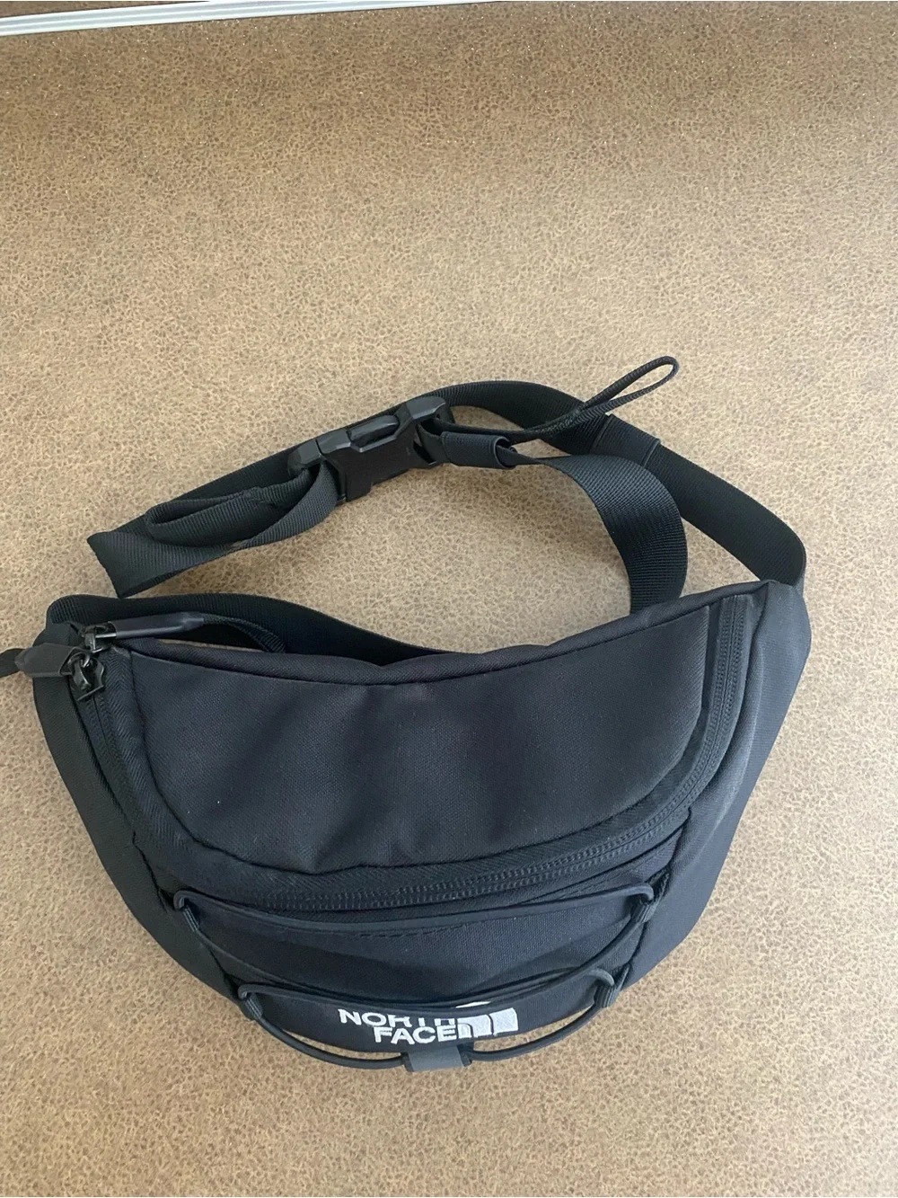 The North Face Black Waist Pack with Front Logo
